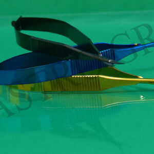 corneal scissor flat titanium coting 4"